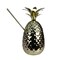 Avon 7" Metallic Gold Pineapple Tumbler Summer Cup with Straw